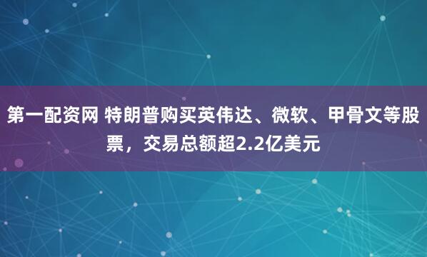 第一配资网 特朗普购买英伟达、微软、甲骨文等股票，交易总额超2.2亿美元
