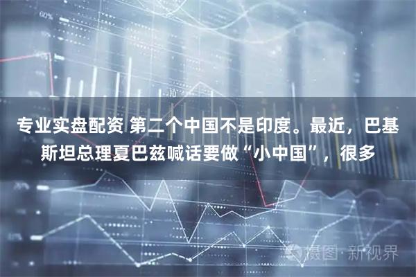专业实盘配资 第二个中国不是印度。最近,巴基斯坦总理夏巴兹喊话要做“小中国”,很多